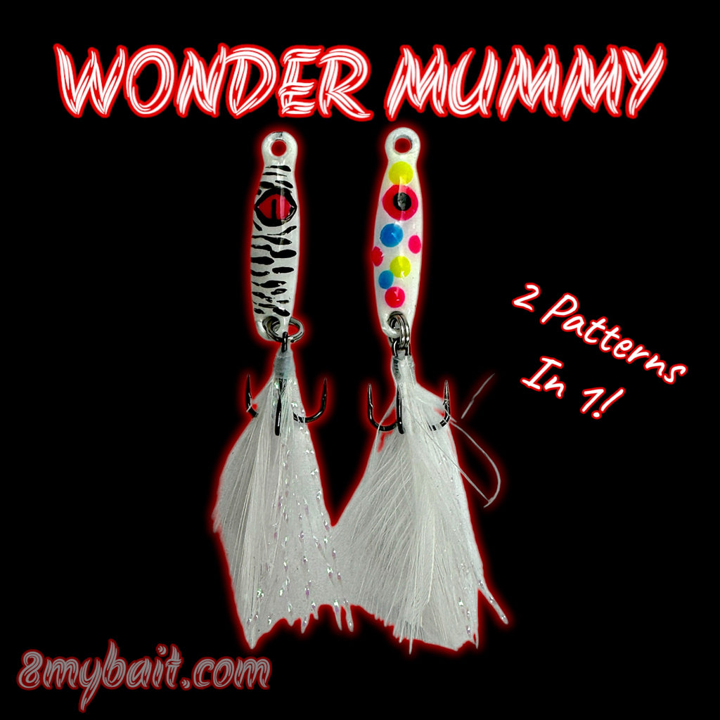 T-FLASH TUNGSTEN SPOON 1/32oz. WONDER MUMMY 2 FACE (GLOW)